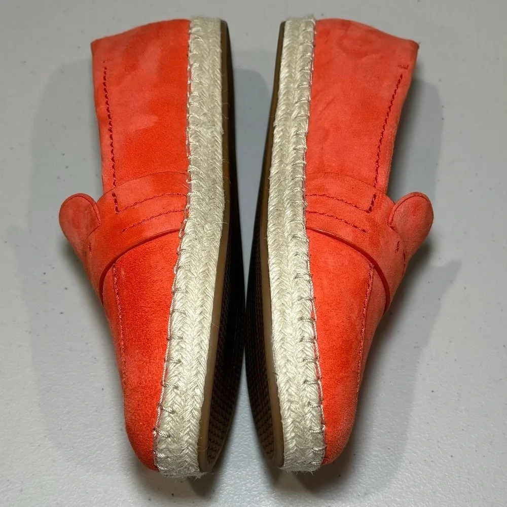 Cole Haan NWOT Women's Cloudfeel Montauk Orange Suede Espadrille Loafers‎ 8B